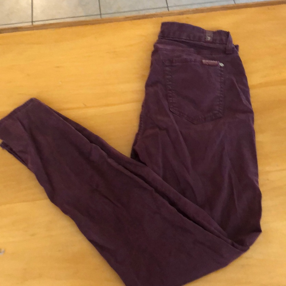 EUC 7 for all mankind maroon color skinny jeans